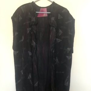 Black woven cardigan